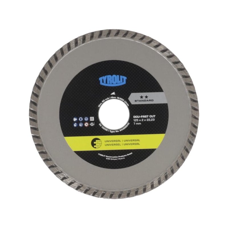 Tyrolit Disc de tăiere 34499940 DCUS1 standard 125mm