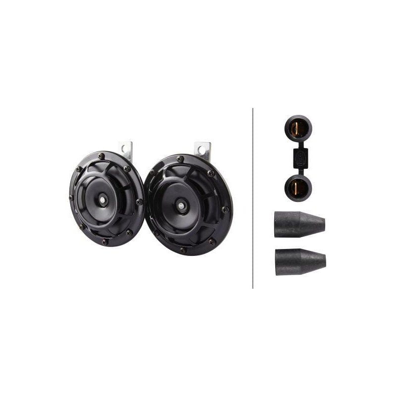 Set de hupă 3AG003399101 cu sunet puternic 24 V 110 dB(A) Hella