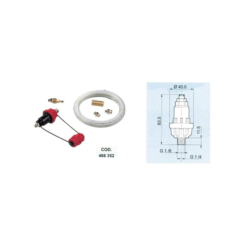 Set manometru 466352 1/4" Arag