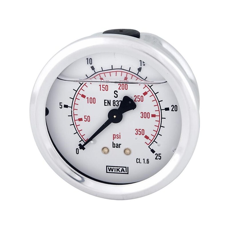 Manometru B711W063025T Ø63 mm 25 bar Racord spate WIKA