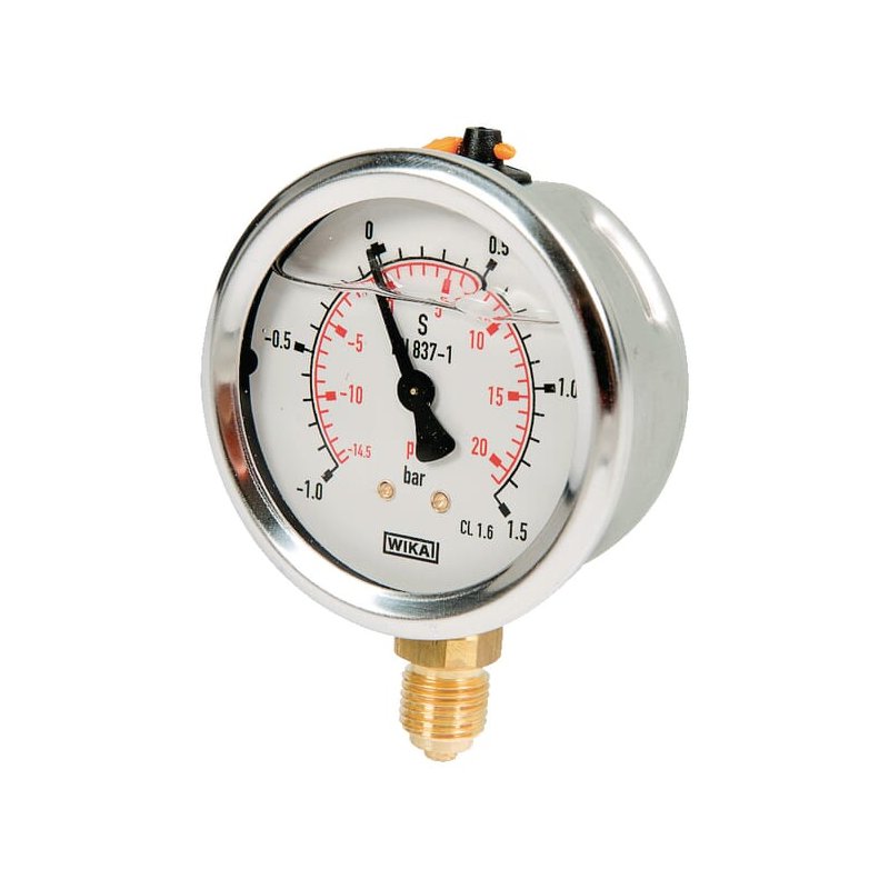Manovacuometru B711WM0631015D Ø63 mm -1/+1.5 bar 1/4 BSP WIKA