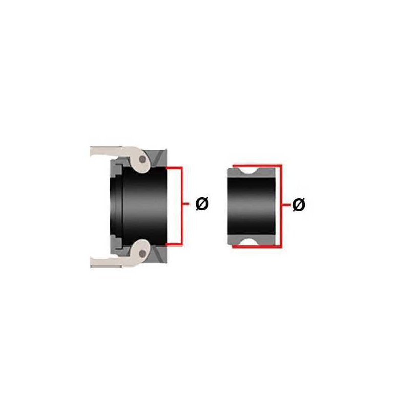 Cuplaj Camlock Tip E HCN100EAL013 Capăt furtun 1/2 inch Aluminiu Kramp