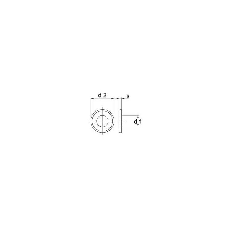 Kramp Șaibă 125B33 DIN 125b oțel zincat M33x60x5mm 1