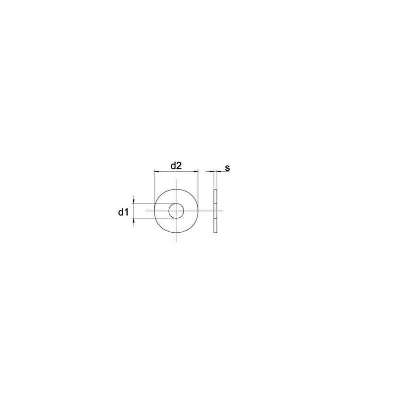 Kramp Șaibă rotundă plată 440R10 DIN440R oțel zincat M10x34x3mm 1