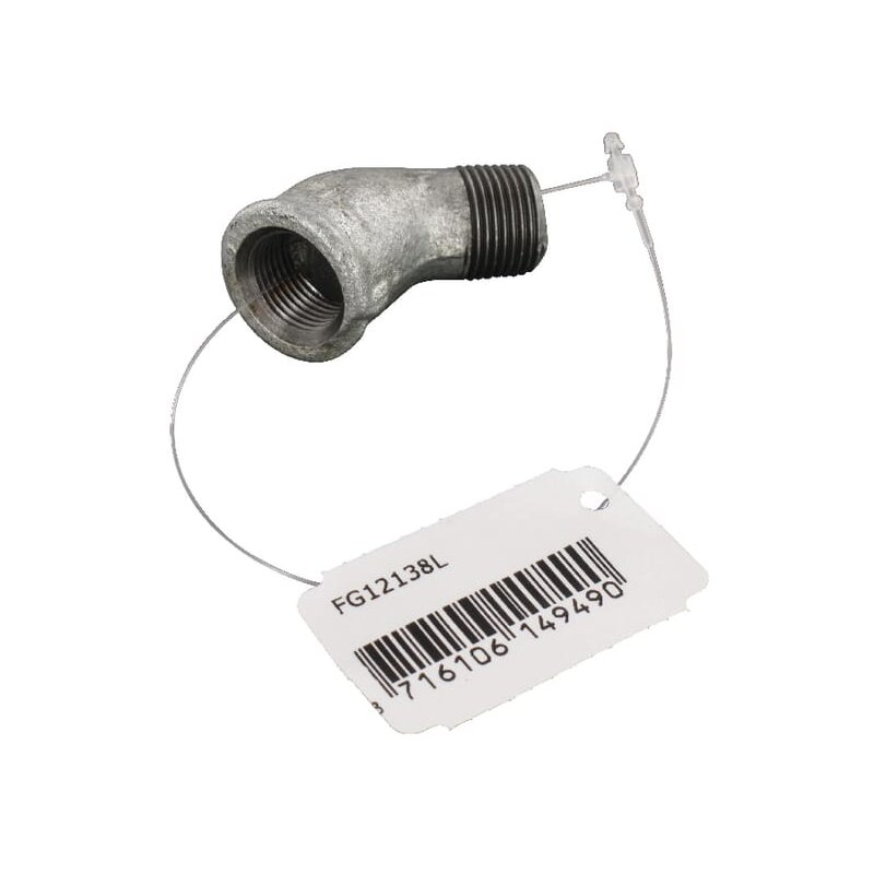 Kramp Cot FG12138L 45° mamă/tată zincat 3/8"