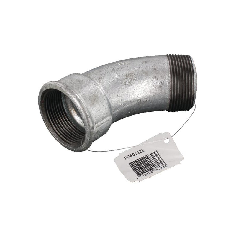 Kramp Cot FG40112L 45° Mamă/Tată Zincat 1-1/2 in