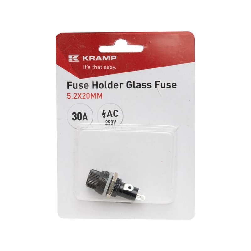 Kramp Suport siguranță FH5220B30A Geam 30A 250V AC 5.2x20mm