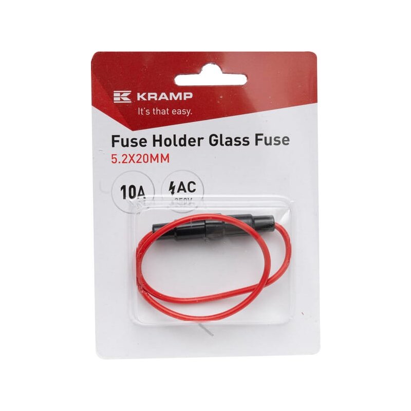 Kramp Suport siguranță FH5220FP Geam 10A 250V AC 5.2x20mm