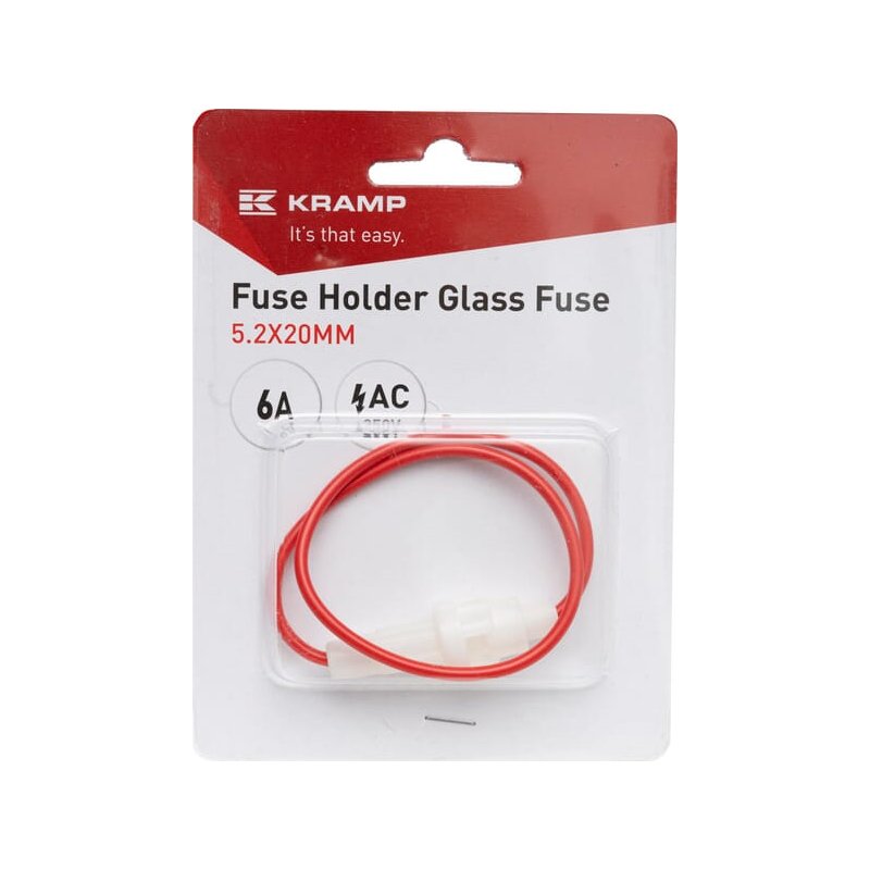 Kramp Suport siguranță FH5220TP siguranță de sticlă 6A 250V AC 5.2x20mm