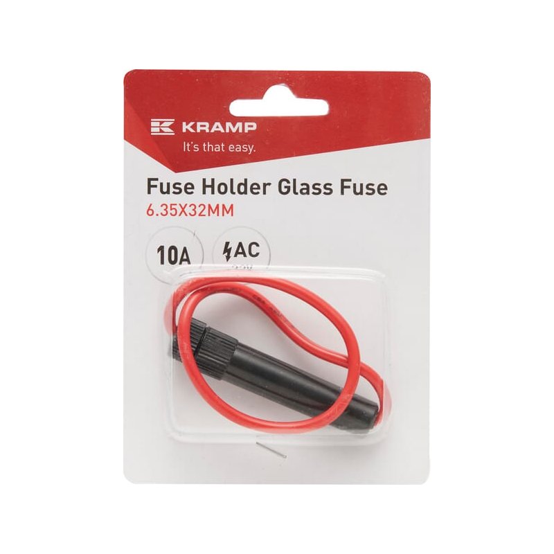 Kramp Suport siguranță FH6332B siguranță de sticlă 10A 250V AC 6.35x32mm