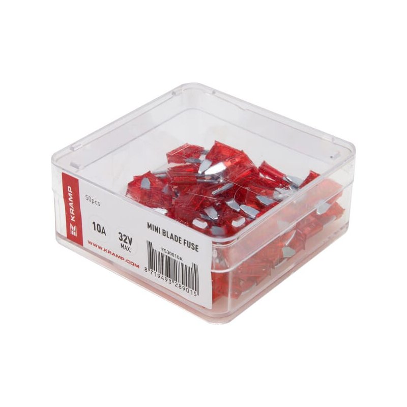 Kramp Siguranță lamă mini FS30010A 10A 32V Roșu