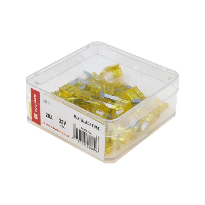 Kramp Siguranță lamă mini FS30020A 20A 32V Galben