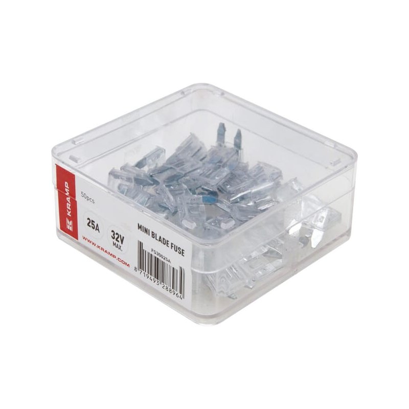 Kramp Siguranță Lamă Mini FS30025A 25A 32V Alb