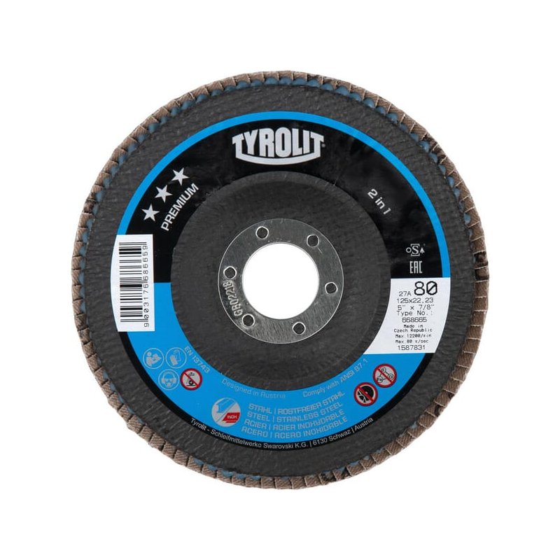 Tyrolit Disc de șlefuire evantai K19192 125mm K80