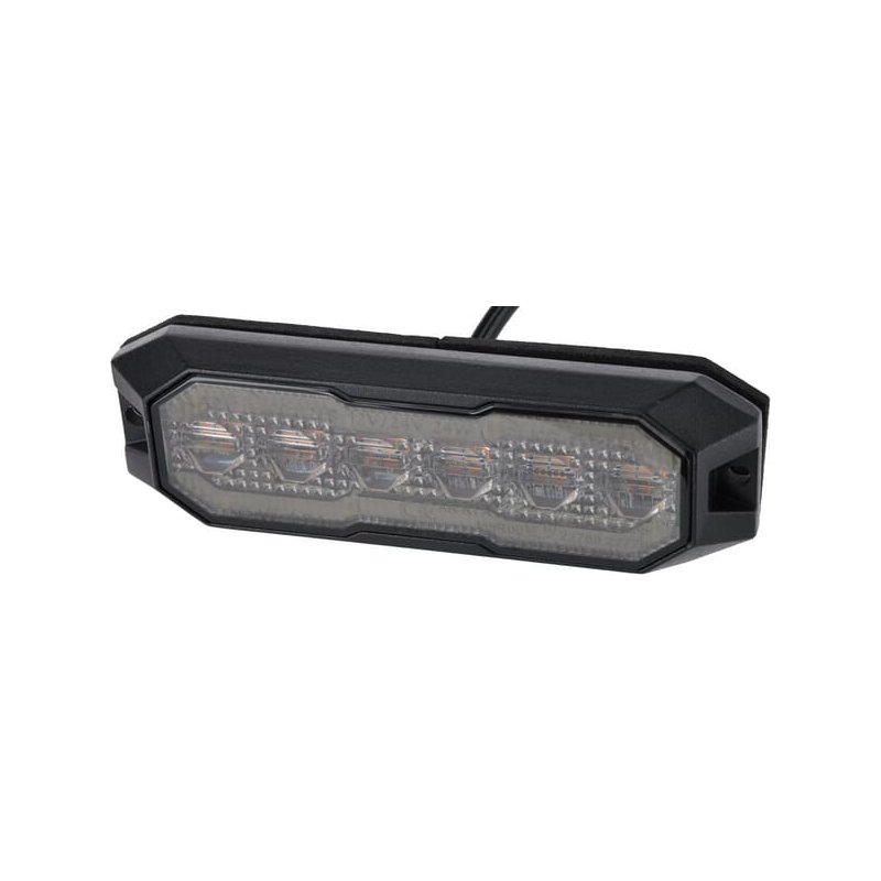 Kramp Lumină de avertizare intermitentă / lumină de poziție față LED dreptunghiulară portocaliu/alb 12/24V 129x41x14mm 12/42 LED-uri