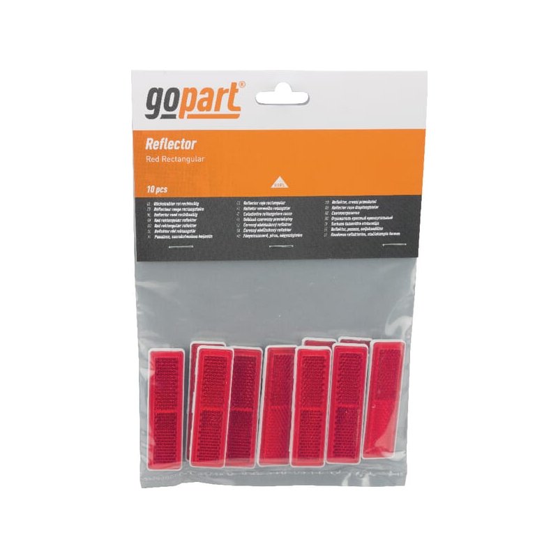 Reflector LA75009 dreptunghiular roșu autoadeziv 69 x 20 x 6 mm gopart