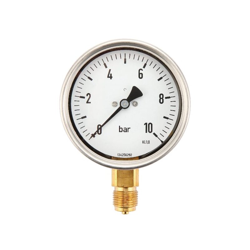 Manometru MA10010L08SSGF 7211 0-10 bar Ø100 mm 1/2 in ET