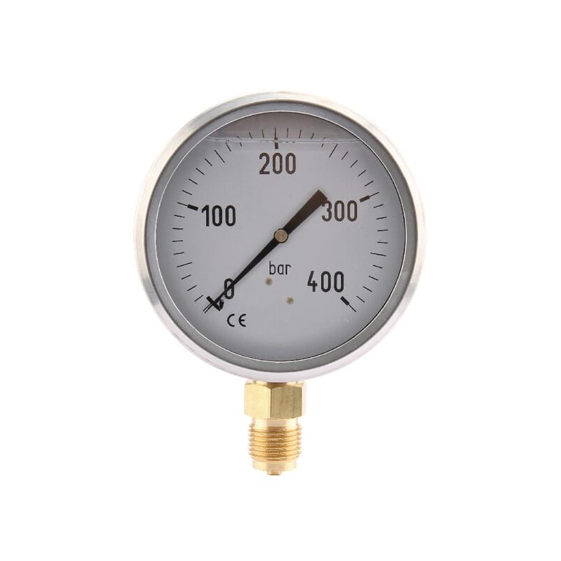 Manometru MA100400L08SSGF 7211 0-400 bar Conectare Inferioară Ø100 mm 1/2 in ET