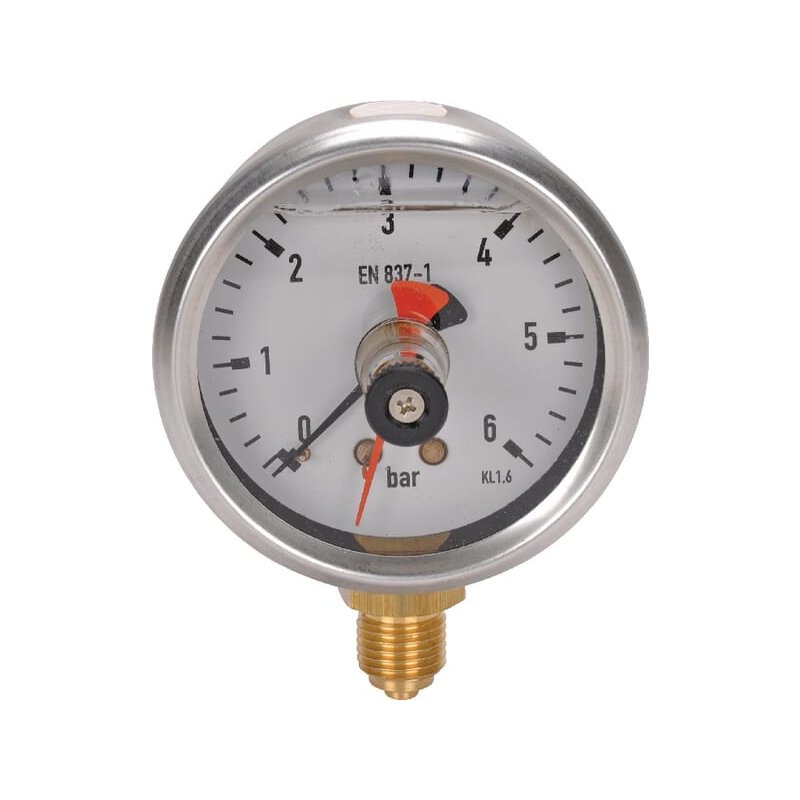 Manometru MA6306MEMPOINT 7211 0-6 bar indicator nivel inox Ø 63mm ET