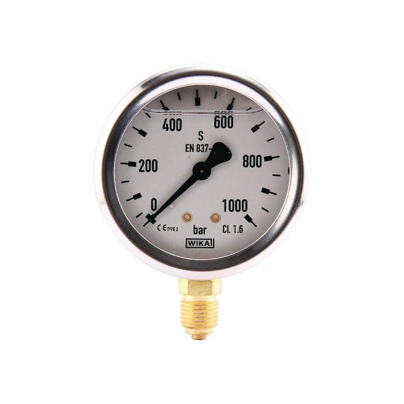 Manometru MA631000L04PLGF Ø63 0-1000bar 1/4 inch Jos WIKA