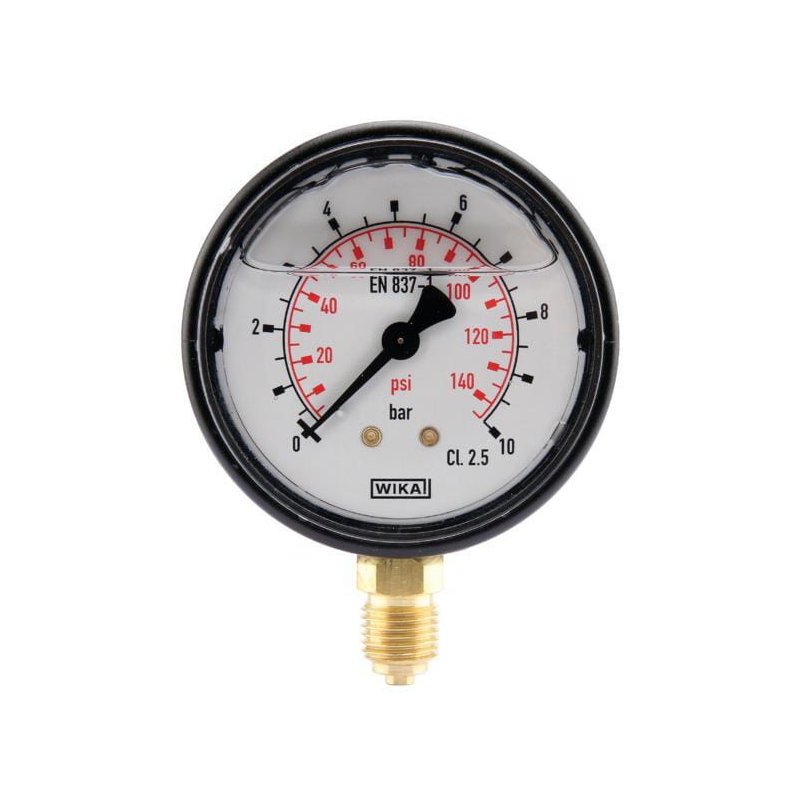 Manometru MA6310L04PLGF 0-10bar Jos Glicerină Ø63 1/4 in WIKA