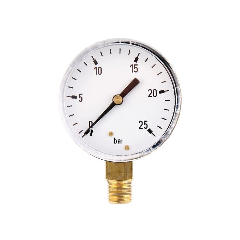 Manometru MA6325L04ST 6001 0-25 bar 1/4" BSP Jos Ø63 ET