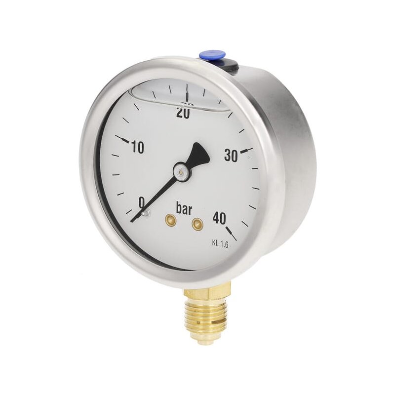 Manometru MA6340L04SSGF 7211 0-40 bar Glicerină Ø63 1/4" jos ET