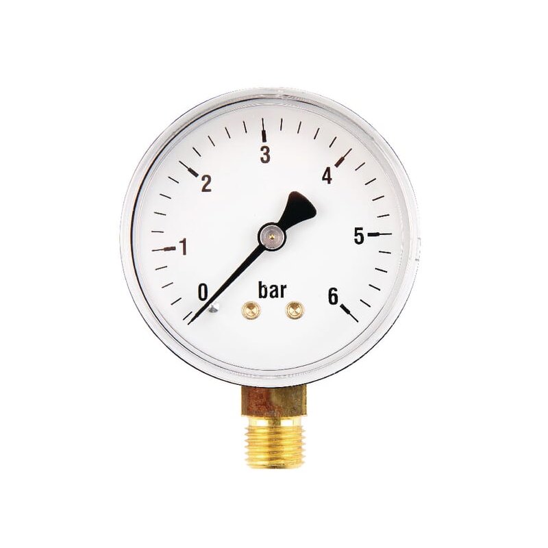 Manometru MA636L04ST 6001 0-6 bar Conectare inferioară Ø63 mm 1/4 in ET