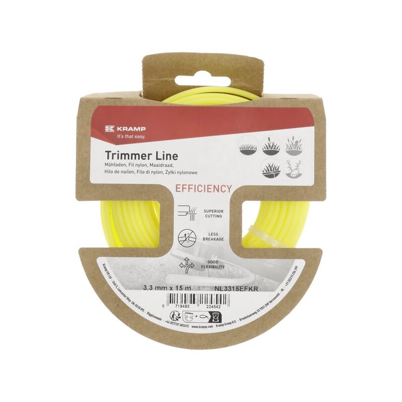 Kramp Fir trimmer NL3315EFKR Efficiency rotund galben Ø3