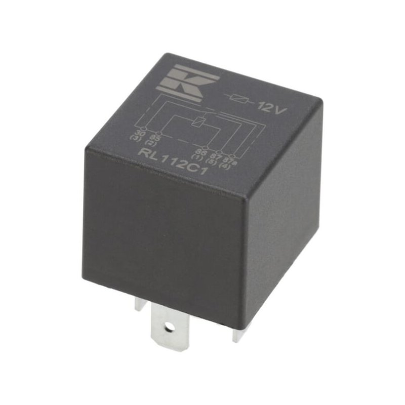 Releu mini RL112C1 12V interschimbare 30A/40A fără suport Kramp