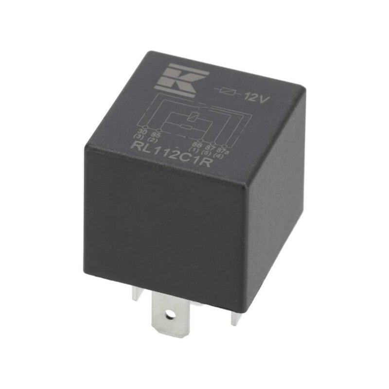Releu mini RL112C1R interschimbare 12V 30A/40A cu rezistor fără suport Kramp