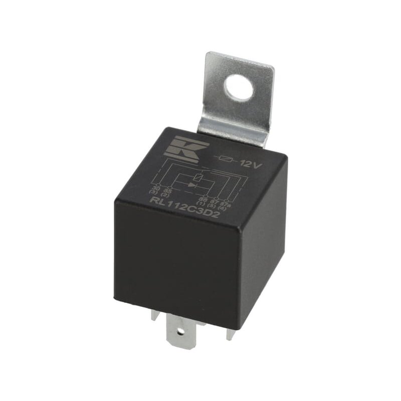 Releu mini RL112C3D2 12V interschimbare 30A/40A diodă Kramp