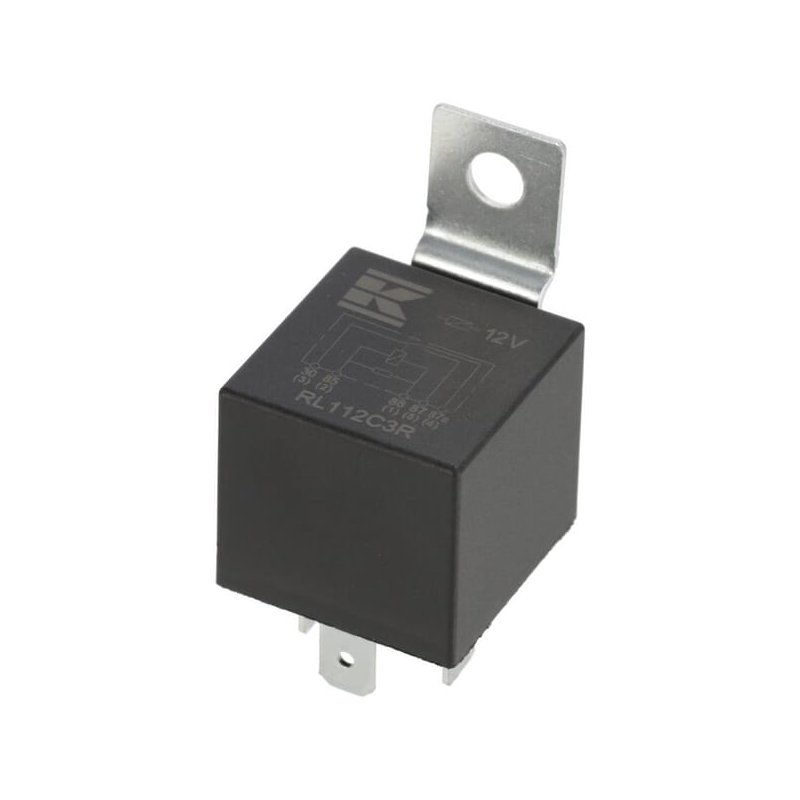 Releu mini RL112C3R interschimbare 12V 30A/40A cu rezistor cu suport Kramp