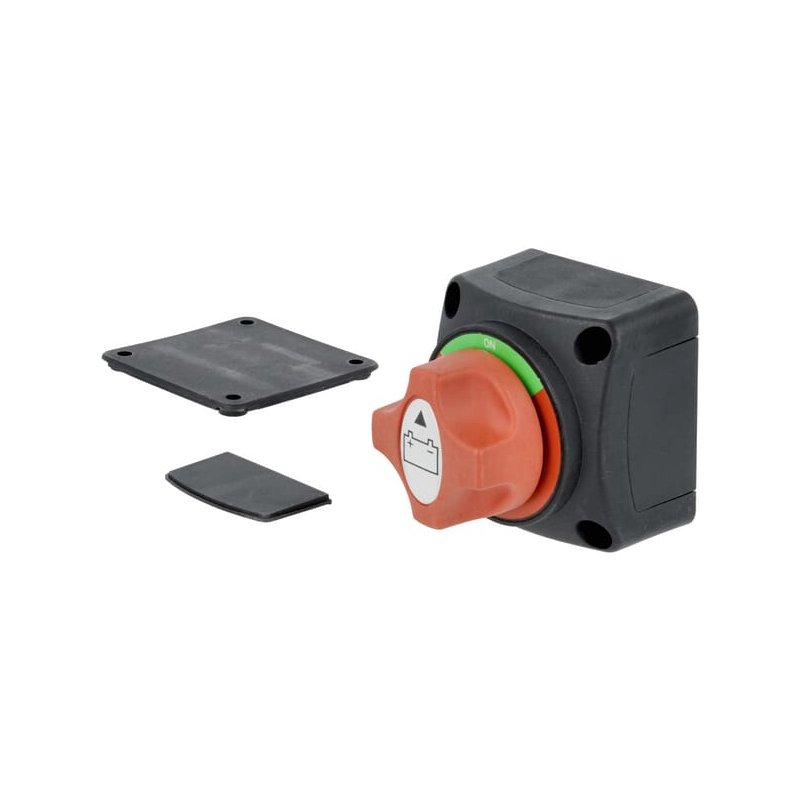 Întrerupător baterie Kramp SW10006KR pătrat negru M10 12-24V 300A IP54