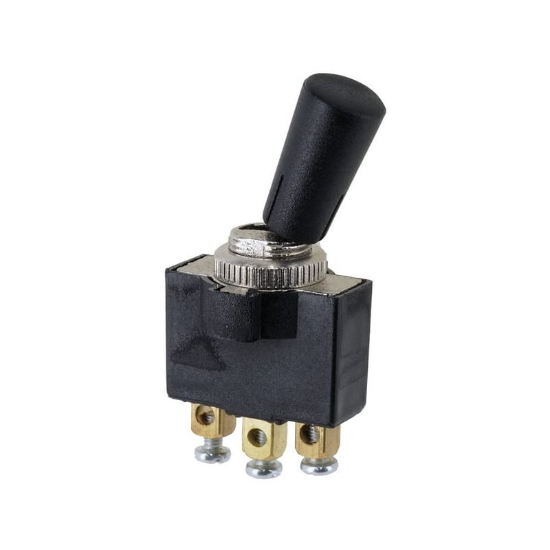 Comutator basculant SW10014KR On-Off-On 12-24VDC 20A 125-250VAC 2A 3 pini borne cu șurub Kramp