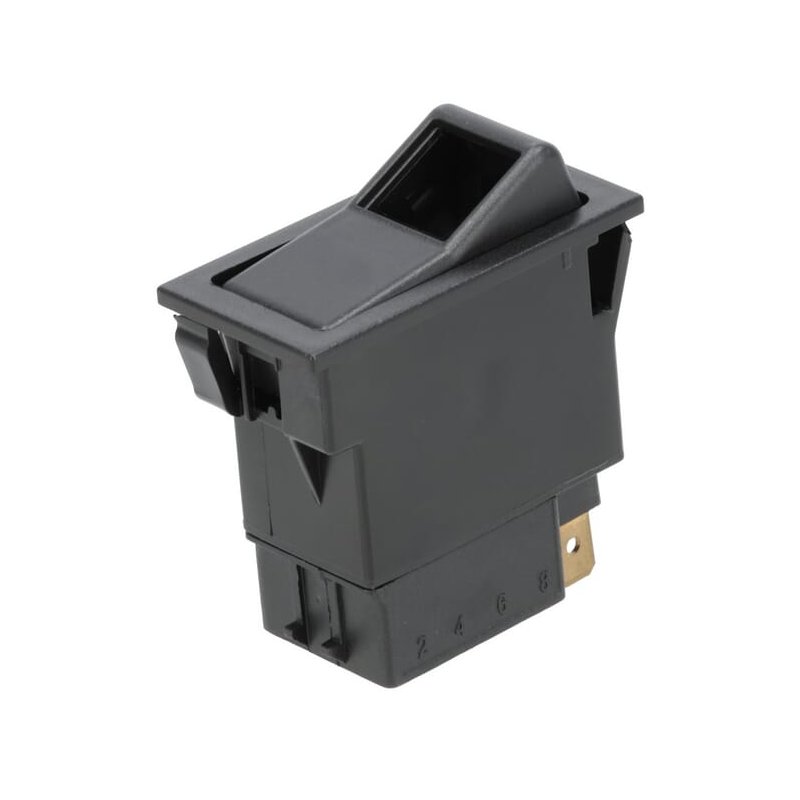 Întrerupător basculant SW10028KR I-0 24V 9 pini iluminat cu bec Kramp