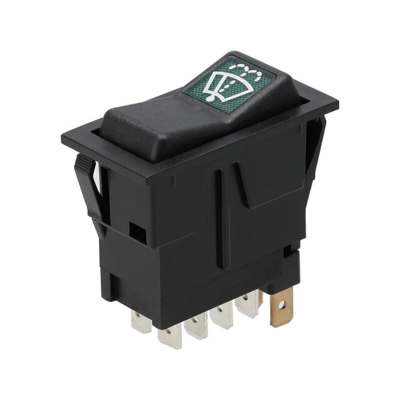 Întrerupător basculant SW10041KR I-0-(II) Mom-On-On 12V 8 pini Kramp