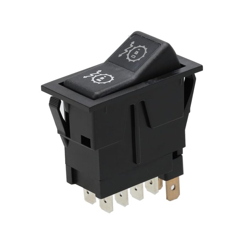 Întrerupător basculant SW10051KR I-0-II reglaj sensibilitate transmisie dublu în trepte 12V 8 pini Kramp