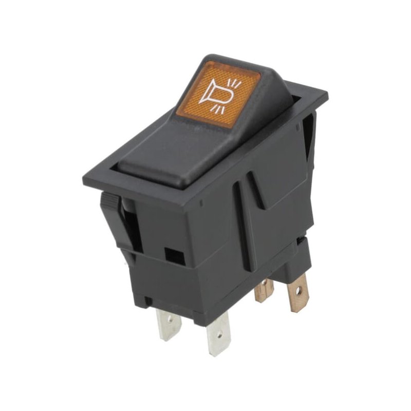 Întrerupător basculant SW10055KR I-0 far rotativ 12V 2 pini Kramp