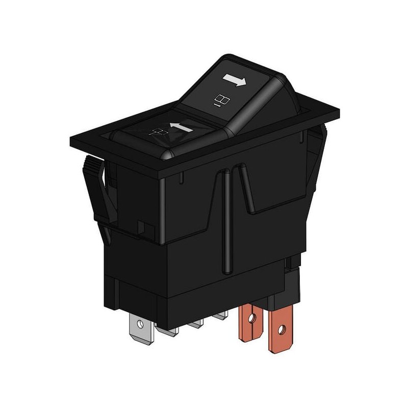 Întrerupător basculant SW10056KR Mom-On-Mom 0 I II Toggle 12V 4 pini Negru Kramp