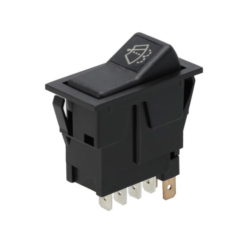 Întrerupător basculant SW10058KR I-0-(II) pornit-pornit-mamă 12V 8 pini ștergător parbriz Kramp