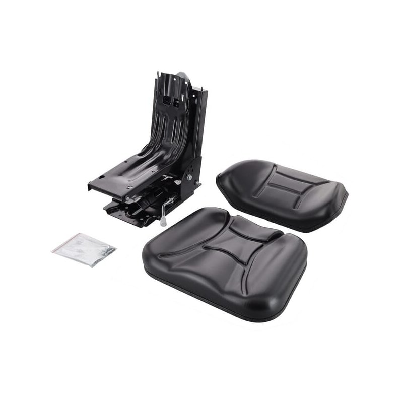 Kramp Scaun TS21000KR din PVC cu suspensie mecanică Negru Lățime 510 mm