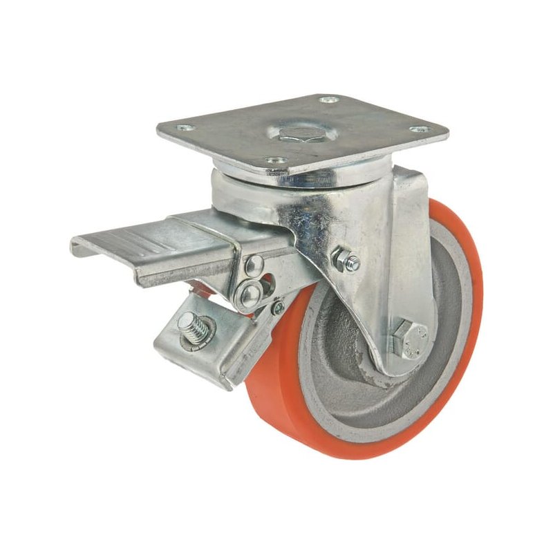 Rolă de ghidare WH700P125 cu frână 125mm Ro-Carr