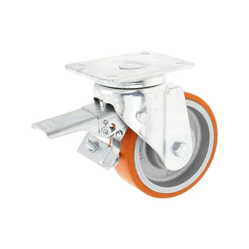 Rolă de direcție WH700P15050 cu frână 150x50 mm Ro-Carr