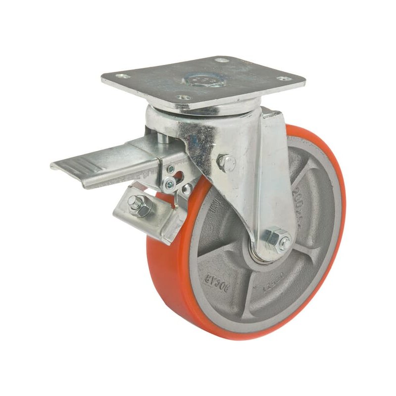 Rolă pivotantă WH700P200 cu frână 200x50mm Ro-Carr